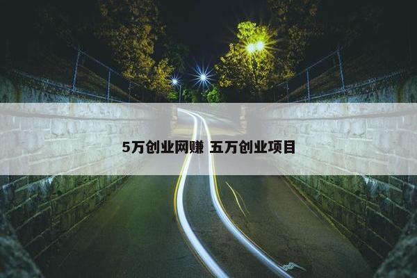 5万创业网赚 五万创业项目