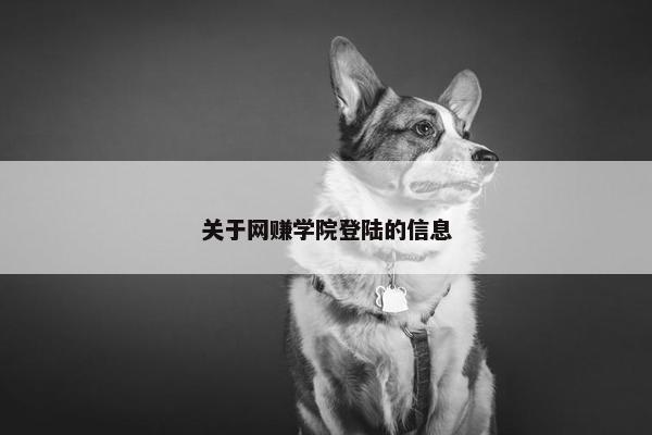 关于网赚学院登陆的信息