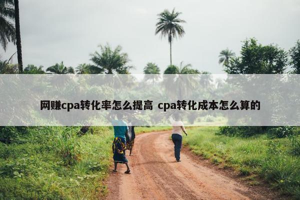 网赚cpa转化率怎么提高 cpa转化成本怎么算的