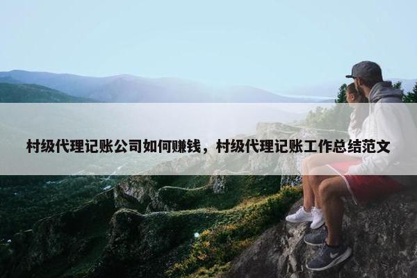 村级代理记账公司如何赚钱，村级代理记账工作总结范文