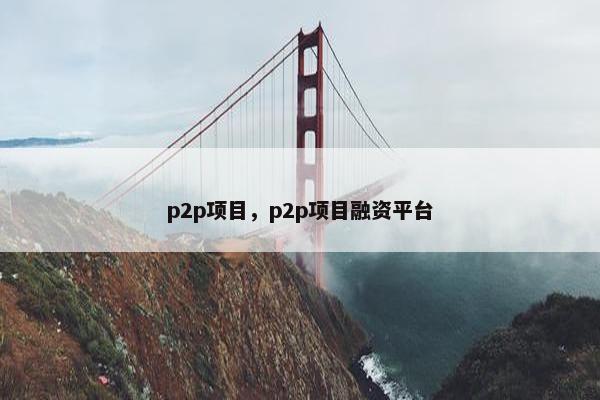 p2p项目，p2p项目融资平台