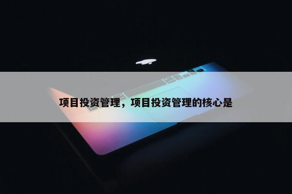 项目投资管理，项目投资管理的核心是