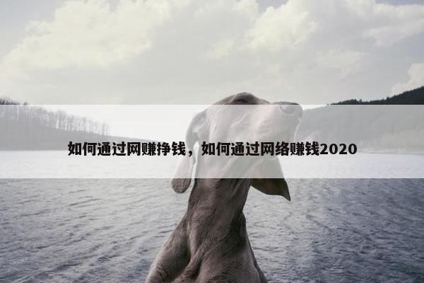 如何通过网赚挣钱，如何通过网络赚钱2020